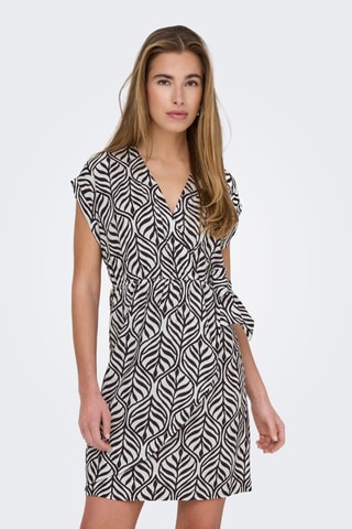 Robe portefeuille - Blanc et noir