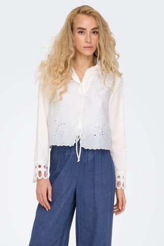 Chemisier en coton biologique - Blanc