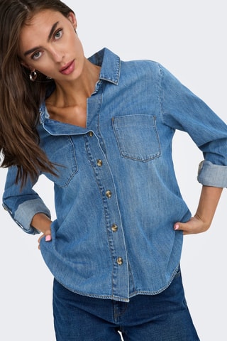 Chemisier en jean - Bleu