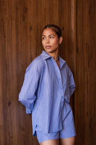 Chemisier oversize - Bleu