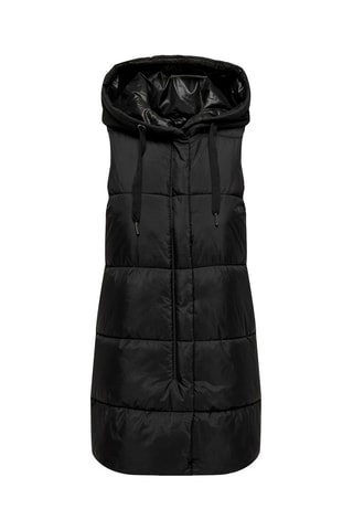 Doudoune longue sans manches - Noir