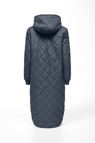 Doudoune longue à capuche - Bleu foncé