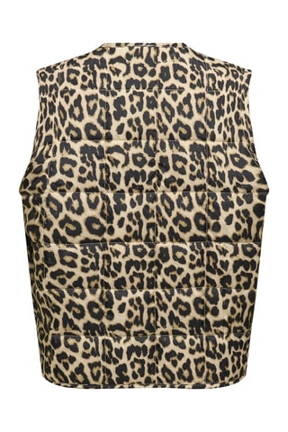 Doudoune sans manches - Noir et beige