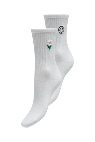 Chaussettes Smiley - Blanc