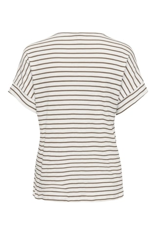 T-shirt - Blanc et marron