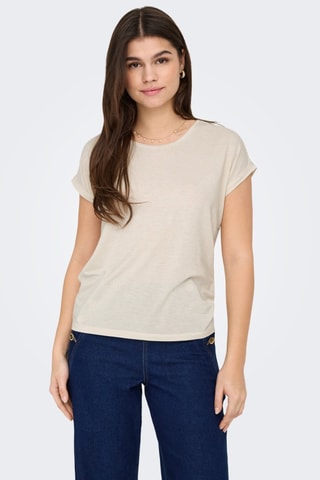 T-shirt - Ecru et marron