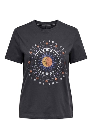 T-shirt regular en coton biologique - Gris foncé