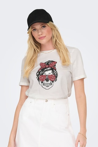 T-shirt regular en coton biologique - Blanc