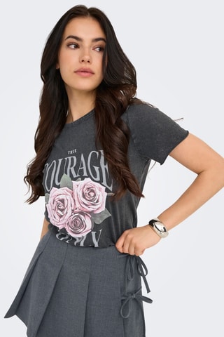 T-shirt - Noir et rose