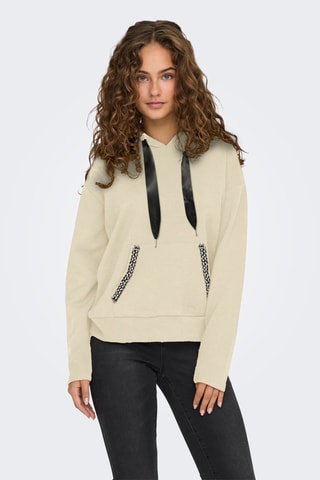 Sweat regular à capuche - Beige