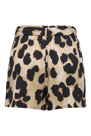 Short taille haute - Beige et noir