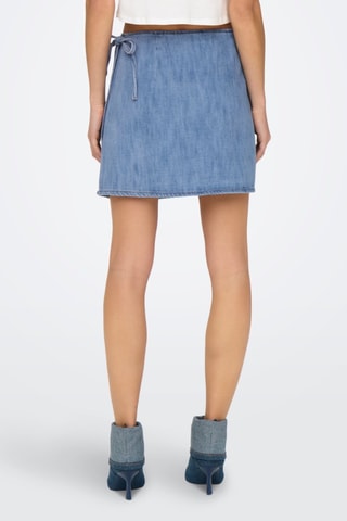 Jupe portefeuille en jean - Bleu