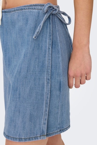 Jupe portefeuille en jean - Bleu