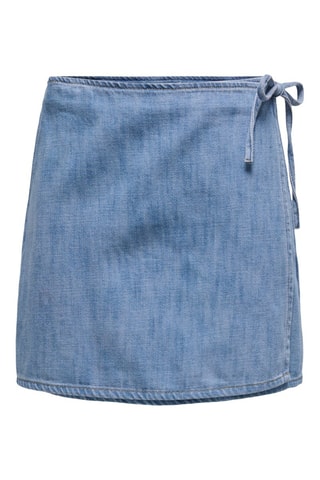 Jupe portefeuille en jean - Bleu