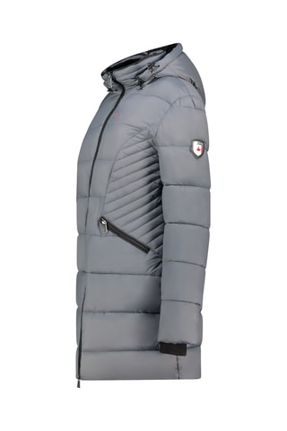 Doudoune longue à capuche Beeana - Gris foncé