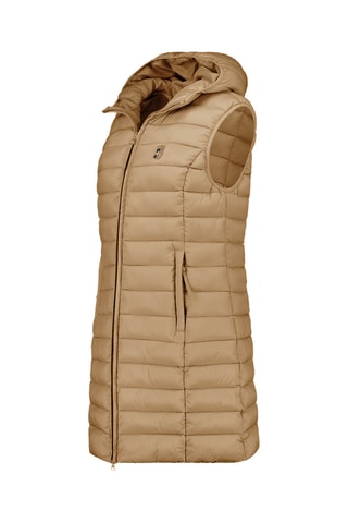 Doudoune longue sans manches Vakitalana - Taupe