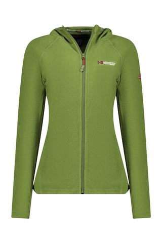 Veste polaire à capuche Tugoodana - Vert olive