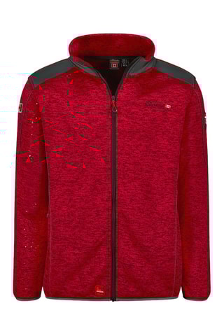 Veste polaire Turbine - Rouge chiné et noir