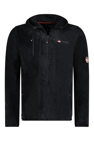 Veste polaire à capuche Utah Hood - Noir et rouge