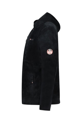 Veste polaire à capuche Utah Hood - Noir et rouge