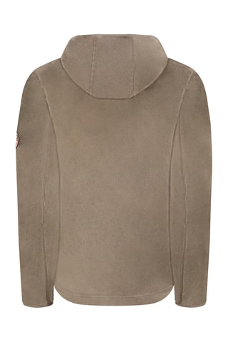 Veste polaire à capuche Utah Hood - Taupe et rouge