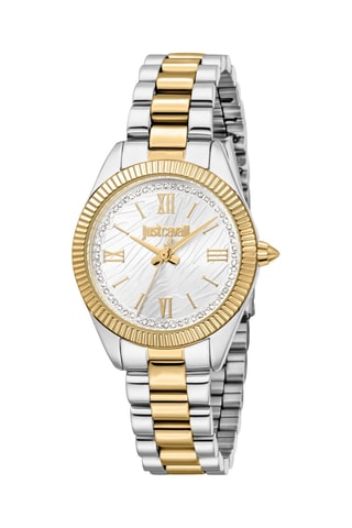 Stalen Quartz Horloge - Zilverkleurig en Goudkleurig