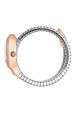 Stalen Quartz Horloge - Zilverkleurig en Roségoudkleurig