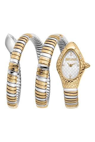 Stalen Quartz Horloge - Zilverkleurig en Goudkleurig