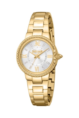 Stalen Quartz Horloge - Goudkleurig en wit