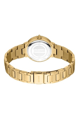 Stalen Quartz Horloge - Goudkleurig en wit