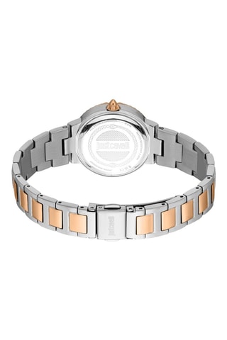 Stalen Quartz Horloge - Zilverkleurig en Roségoudkleurig