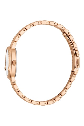 Relógio de quartzo em aço - Dourado-rosa e prateado