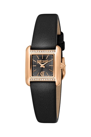 Leren en Roséverguld Quartz Horloge