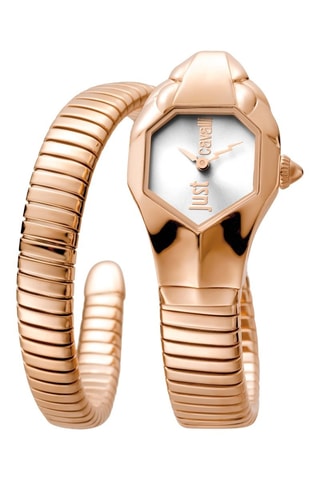 Stalen Quartz Horloge - Roségoudkleurig en Zilverkleurig