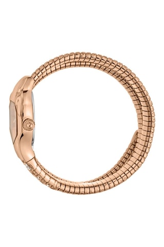 Roséverguld Stalen Quartz Horloge met Tsjechische Kristallen