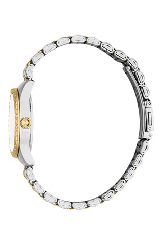 Relógio de quartzo em aço com cristais checos