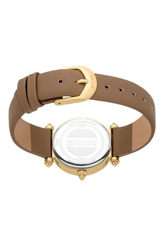 Leren Quartz horloge met Tsjechische Kristallen