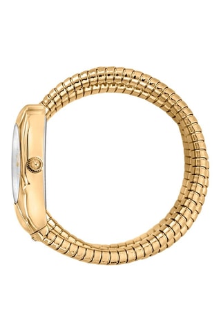 Roestvrijstalen Horloge en Tsjechische kristallen - Goudkleurig