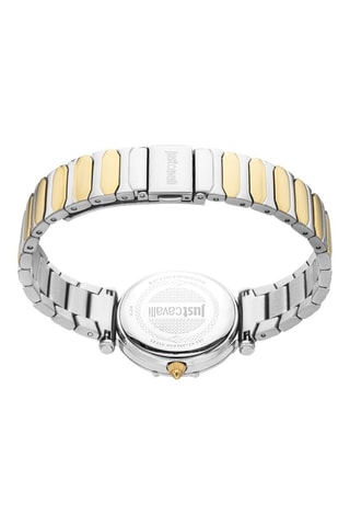 Stalen Quartz Horloge met Tsjechische Kristallen - Zilverkleurig en Goudkleurig