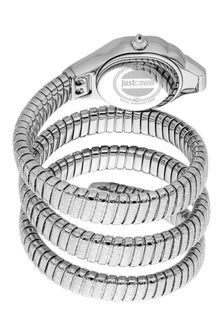 Stalen Quartz Horloge met Tsjechische Kristallen - Zilverkleurig en Koningsblauw