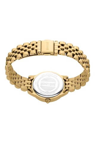 Stalen Quartz Horloge met Tsjechische Kristallen - Goudkleurig en Zilverkleurig