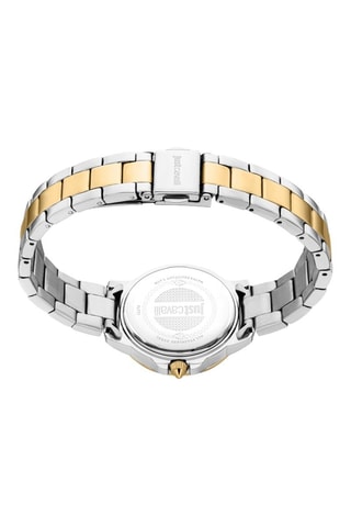 Stalen Quartz Horloge met Tsjechische Kristallen - Goudkleurig en Zilverkleurig