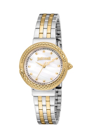 Stalen Quartz Horloge Just Cavalli - Goudkleurig en Zilverkleurig