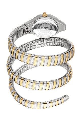 Stalen Quartz Horloge met Tsjechische Kristallen Vita - Zilverkleurig en Goudkleurig