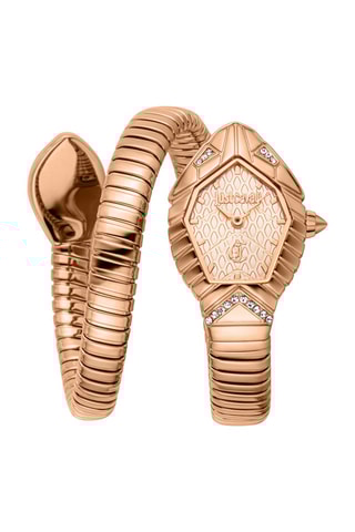 Stalen Quartz Horloge met Tsjechische Kristallen Speranza - Roségoudkleurig