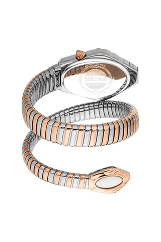 Stalen Quartz Horloge met Parelmoer Lirica - Roségoudkleurig en Zilverkleurig