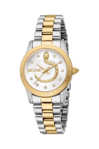 Relógio de quartzo em aço e cristais checos Eterna - Prateado e dourado