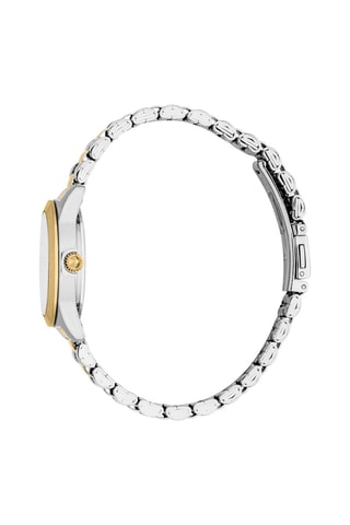 Relógio de quartzo em aço e cristais checos Eterna - Prateado e dourado