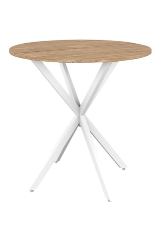 Table Soline - Imitation bois et blanc