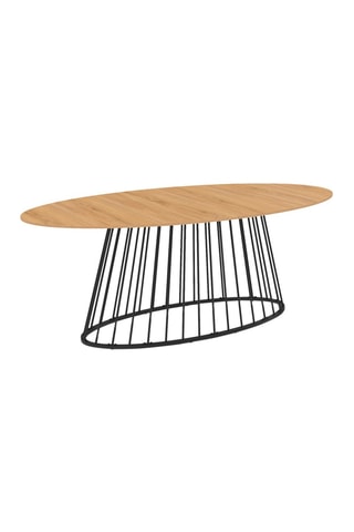 Table à manger Adelle - Imitation bois et noir